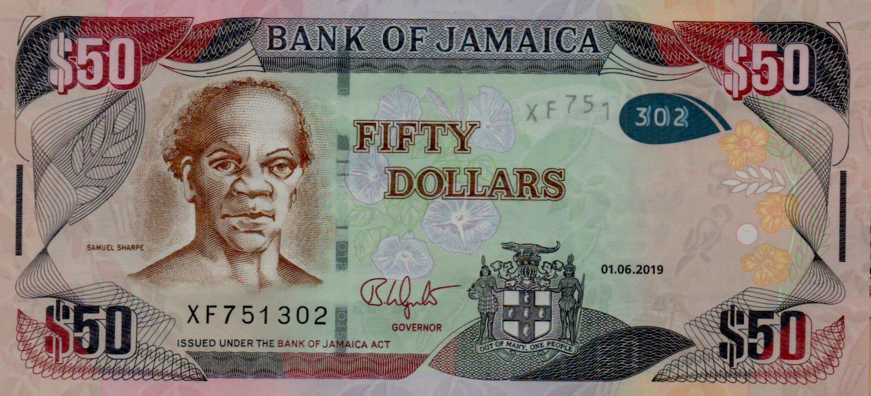 Jamaica 50 2019 UNC P-94/e